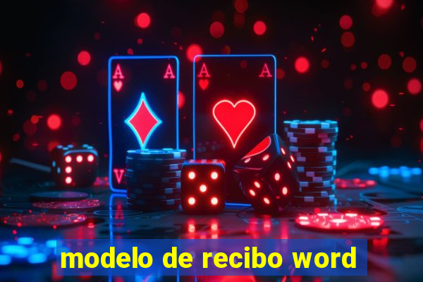 modelo de recibo word